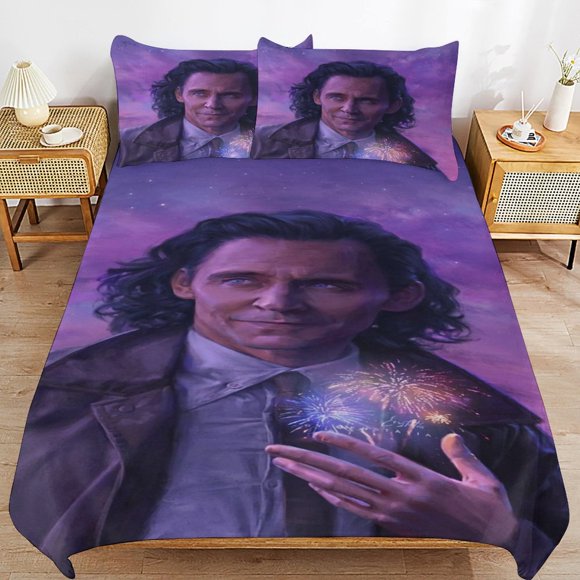 Tom Hiddleston Bedding Sets Ultra Soft Skin-Friendly Duvet Cover 3 Piece, Cute Comforter Cover Bed Set for Boys Girls Kids