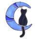 thumbnail image 3 of Acrílico Gato Decoración Colgante Oficina Balcón Plantas árbol Colecciones Azul, 3 of 5