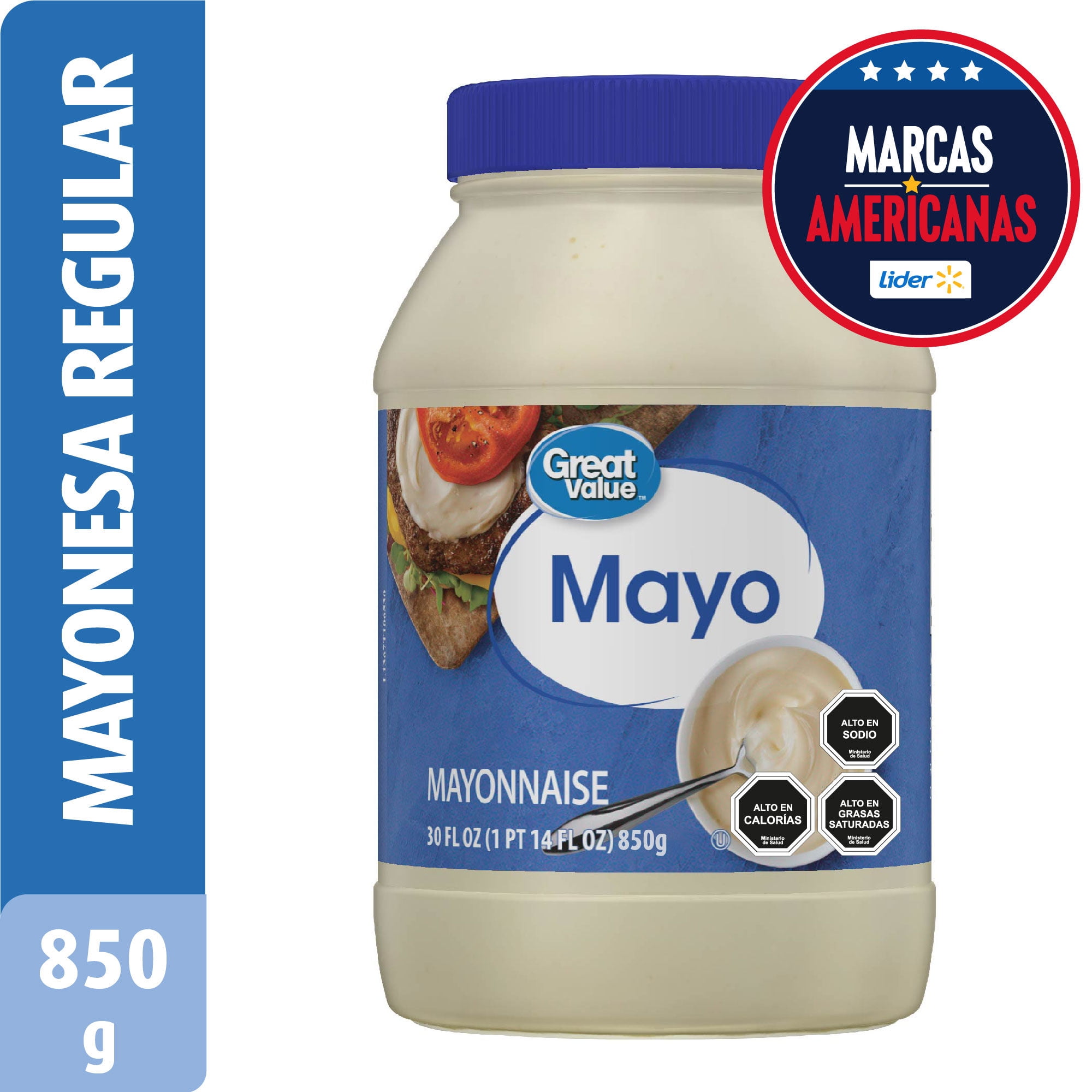 Mayonesa Regular Frasco 850 g Great Value