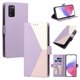 thumbnail image 1 of Cartera para Samsung Galaxy A02s en PU Tricolor, Funda con Solapa, Morado, 1 of 6