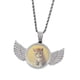 thumbnail image 4 of de imagen ángel de cobre Colgante Adornos personalizados Colgante de cadena de fotografía para baile de graduación Cóctel Boda AAA , Plata, 4 of 5