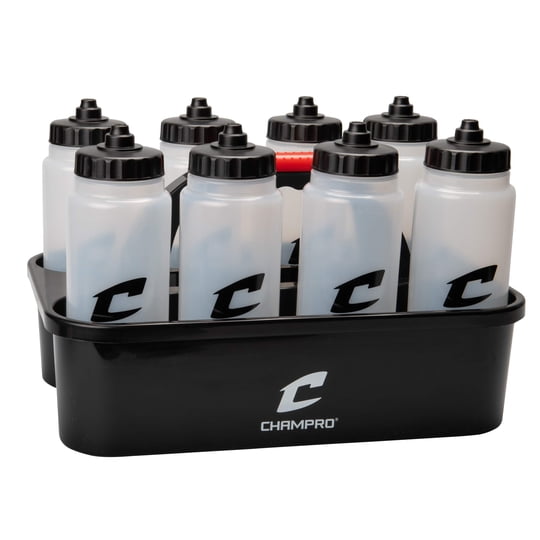 Champro - Set De Porta Botellas De Agua Con 8 Botellas De Válvula
