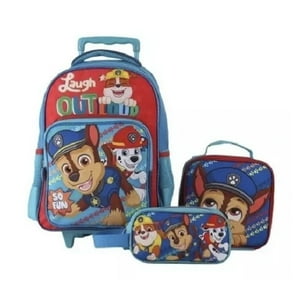 Nickelodeon - Mochila Trolley +Lonchera+Estuche Paw Patrol Niños