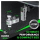 thumbnail image 3 of Trailer Hitch Rhino USA, receptor ajustable de 2 pulgadas, plateado, 3 of 8