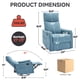 thumbnail image 1 of Heat Massage Manual Recliner Chair with Rocker and Swivel in Fabric for Living Room, Blue, 1 of 3