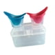 thumbnail image 3 of 3 Piezas Copa de Lavado Ocular Vaso de Enjuague Herramienta de Limpieza Kit de Baño Ocular de Silicona Suave con Contenedor Portátil Adecuado para Ho Rojo y azul, 3 of 5