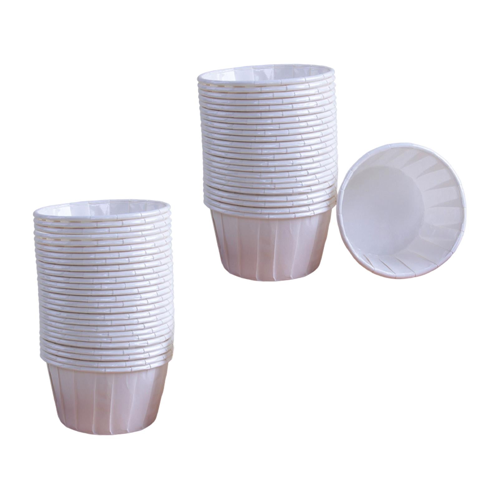 Bothyi - 50 Piezas De Envoltorios De Papel Antigrasa Para Cupcakes, Accesorios Para Tazas Para Hornear, Color Blanco Duradero