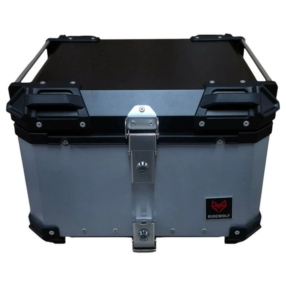 Baúl Top Case para motocicleta 55L Plateado RIDEWOLF 0712-55