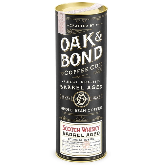 Café OAK & BOND añejado en barrica de whisky escocés, tueste medio, 284 g