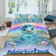 thumbnail image 2 of No Del Todo Narval Conjunto de sábanas temático, trío de piezas, cómodo y amigable con la piel, diseño único, regalo de decoración para el hogar para familiares, amigos y fans,135cm *200cm, 2 of 6