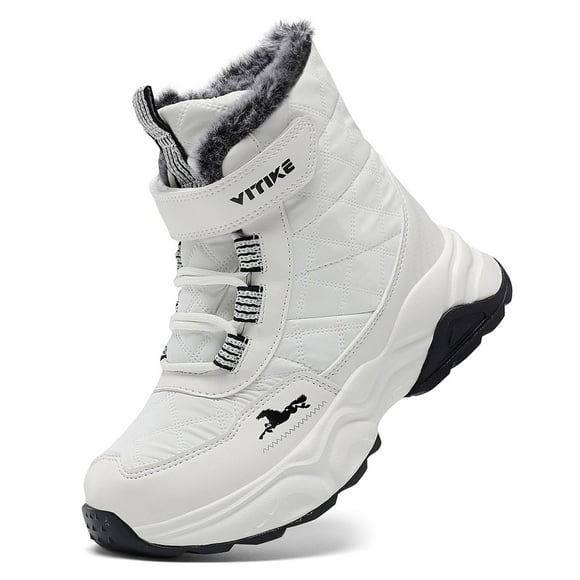 Botas de senderismo VITUOFLY para niños y niñas, cálidas para invierno y nieve, talla 4