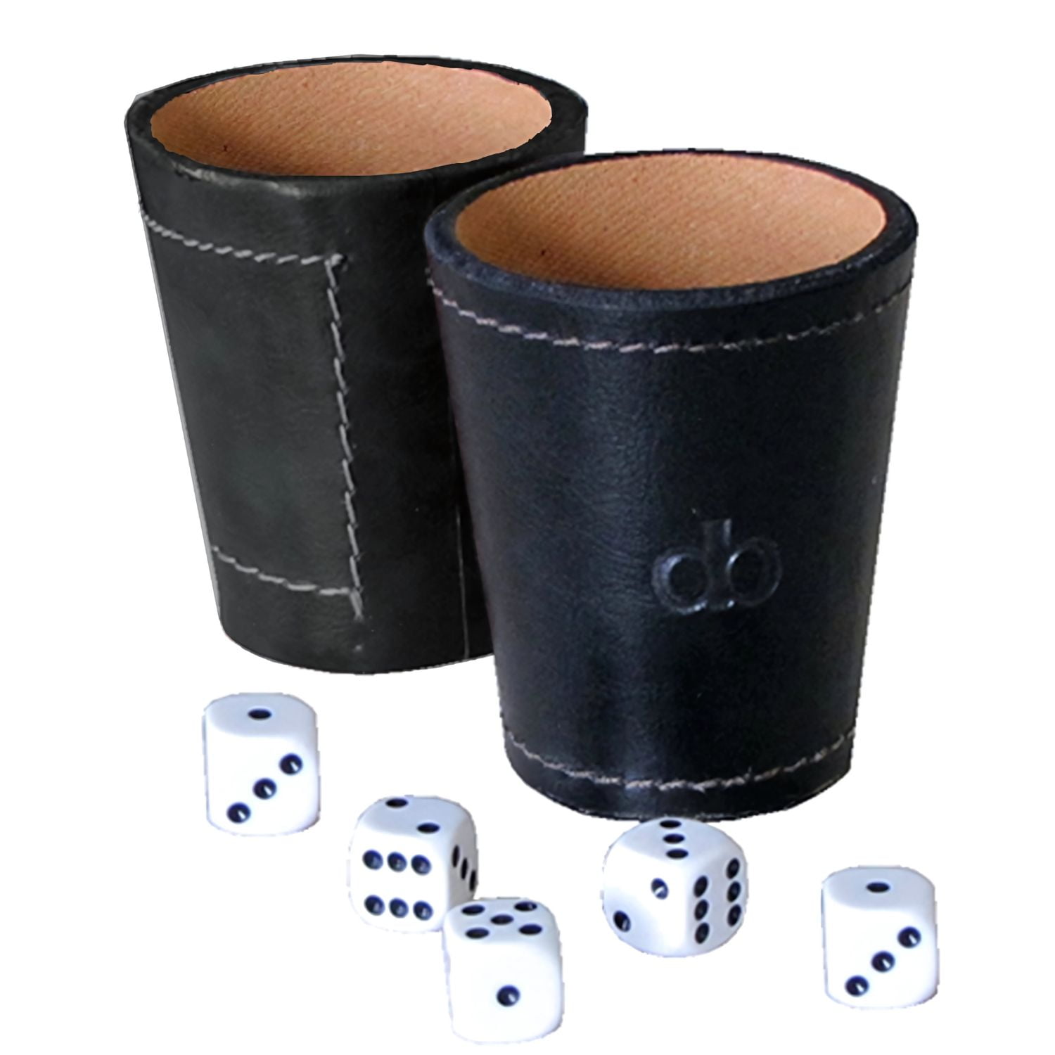 Vaso Cacho Cuero Incluye 5 Dados Dommo Burano Negro - Ps