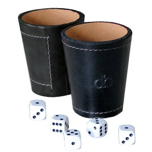 Vaso Cacho Cuero Incluye 5 Dados Dommo Burano Negro - Ps