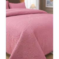 Imac Hogar - Cubrecama Quilt Primavera Verano Con Pompones 2 Plazas