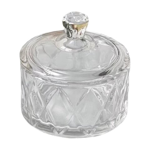 Bothyi - Tarro De Cristal Para Dulces, Recipiente Para Comida, Tarro Para Galletas, Para Sala De Estar, Cumpleaños, Cafetería, Patrón De Diamante