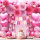 thumbnail image 1 of Decoración de Fiesta GoExquis 80 piezas Rosa para Cumpleaños de Niña, 1 of 8