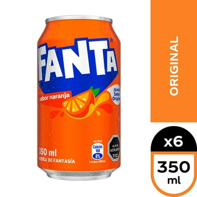 Bebida Naranja Pack Lata 6 Un Fanta