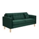 thumbnail image 2 of Sofa New Retro 3C + 2 Pouf Felpa 05 Verde Botella, 2 of 6