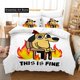 thumbnail image 1 of This Is Fine Dog Bedding Set Boys Girls Duvet Cover Pillowcase Bed Adult Bedroom, 1 of 5