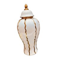 Magideal - Florero De Cerámica De La Artesanía De La Exhibición Del Almacenamiento Del Tarro Del Jengibre De La Para La Decoración De La Sala De Estar 21Cmx21Cmx45Cm