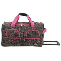 Bolsa De Viaje Con Ruedas Rockland Pink Leopard Con Ruedas Extragrandes