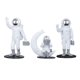 thumbnail image 2 of Juego De 3 Uds Estatuilla De Astronauta Decoración Del Hogar Estatua Escultura Decoración Plata, 2 of 5