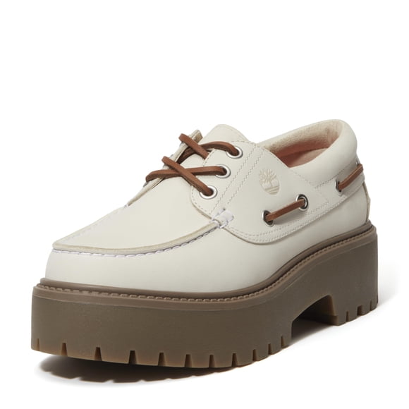 Zapato Timberland Stone Street Platform Boat para mujer Natural 7