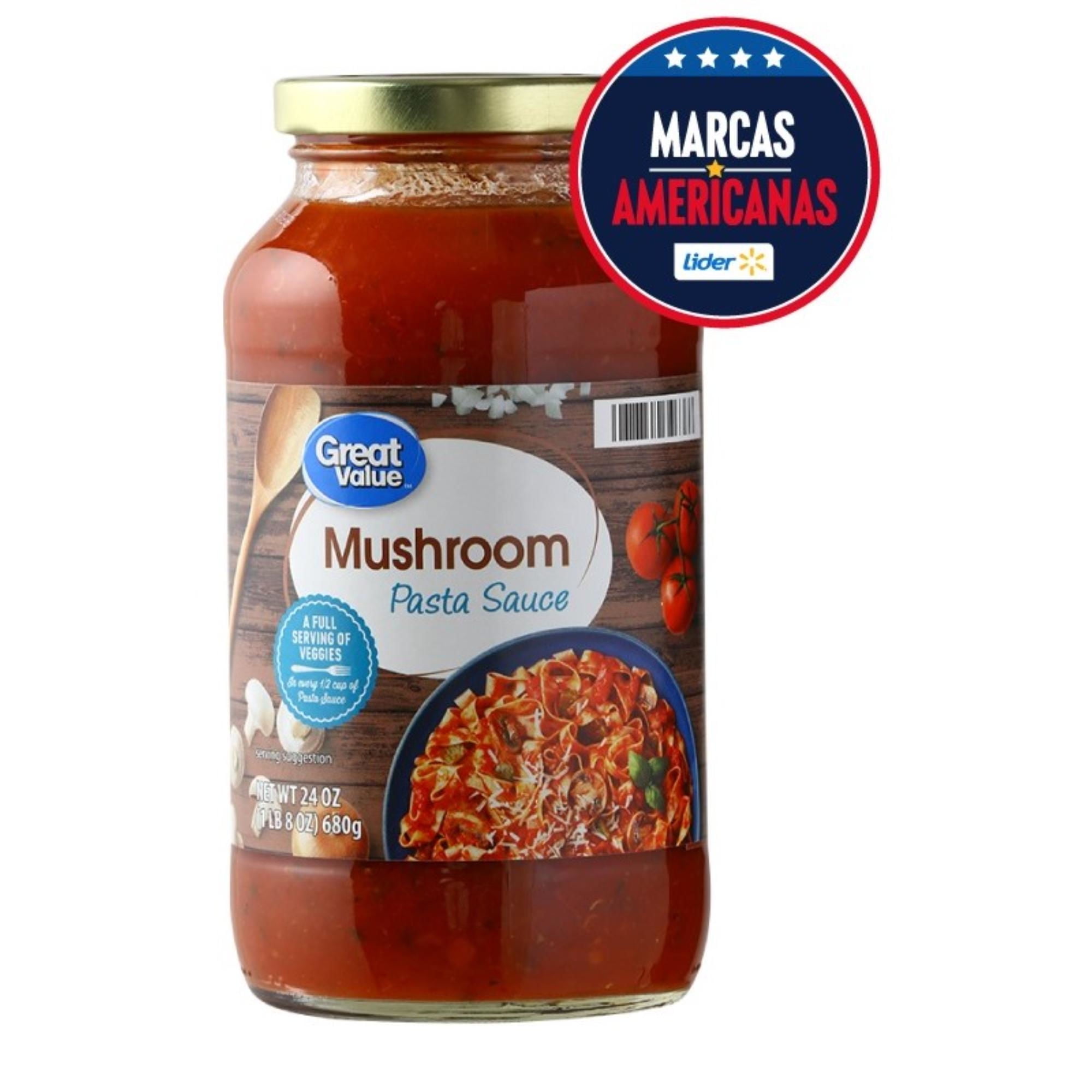 Salsa De Tomate Champiñón, Ajo, Cebolla Y Perejil Frasco 680 g Great Value