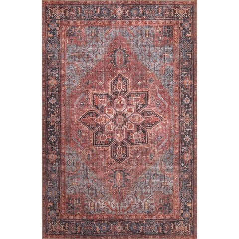 Rug Kas Rugs London 4805, Rectángulo Transicional Rojo, 120 X 180 Cm