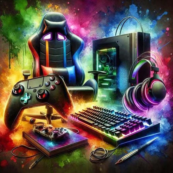 Kits de Arte con Diamantes 5D OJTOYART Tema de Videojuego para Adultos