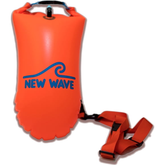 Boya de natación New Wave para aguas abiertas, 15 litros, color naranja