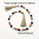 thumbnail image 3 of 1pc Farmhouse Halloween Garland with Jute Rope and Plaid Tassels - 81cm/31.88inch - Perfect for Halloween Parties and Home Decor, 3 of 4