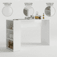 thumbnail image 2 of Isla Cocina Estantes Blanca, 2 of 7