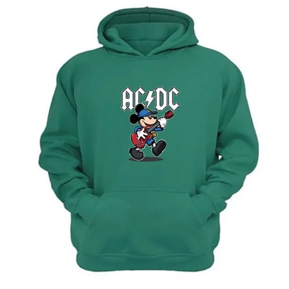 Genérico - Polerón Canguro Raton Acdc Verde Aguamarina Talla S Unisex