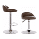 thumbnail image 2 of Silla Bar Taburete Piso Altura Regulable Respaldo Ecocuero Cafe, 2 of 2