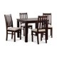 thumbnail image 1 of Comedor Ñuble Cuadrado 95X95 Cm Con 4 Sillas Chocolate-Beige, 1 of 13