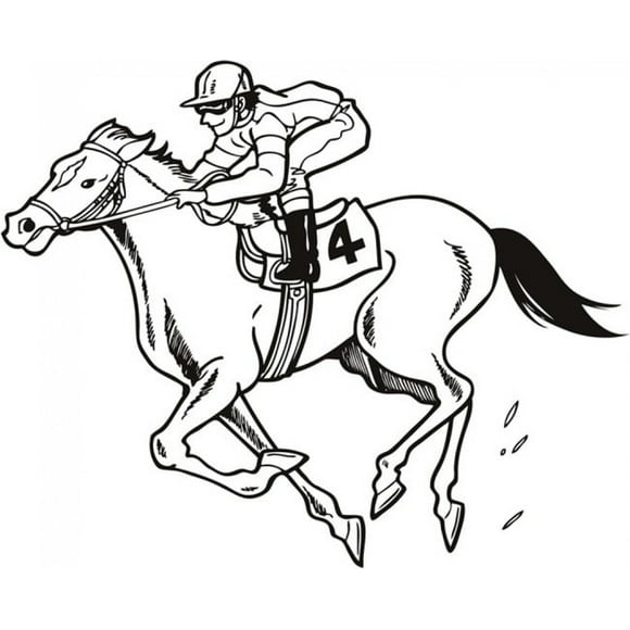Decomural Racing Jockey Race Horse WS-18605