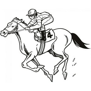 Rienda Libre Graphics - Decomural Racing Jockey Race Horse Ws-18605