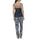 thumbnail image 3 of Pijama De Satín Con Encaje Y Pantalones Floreados, 3 of 3