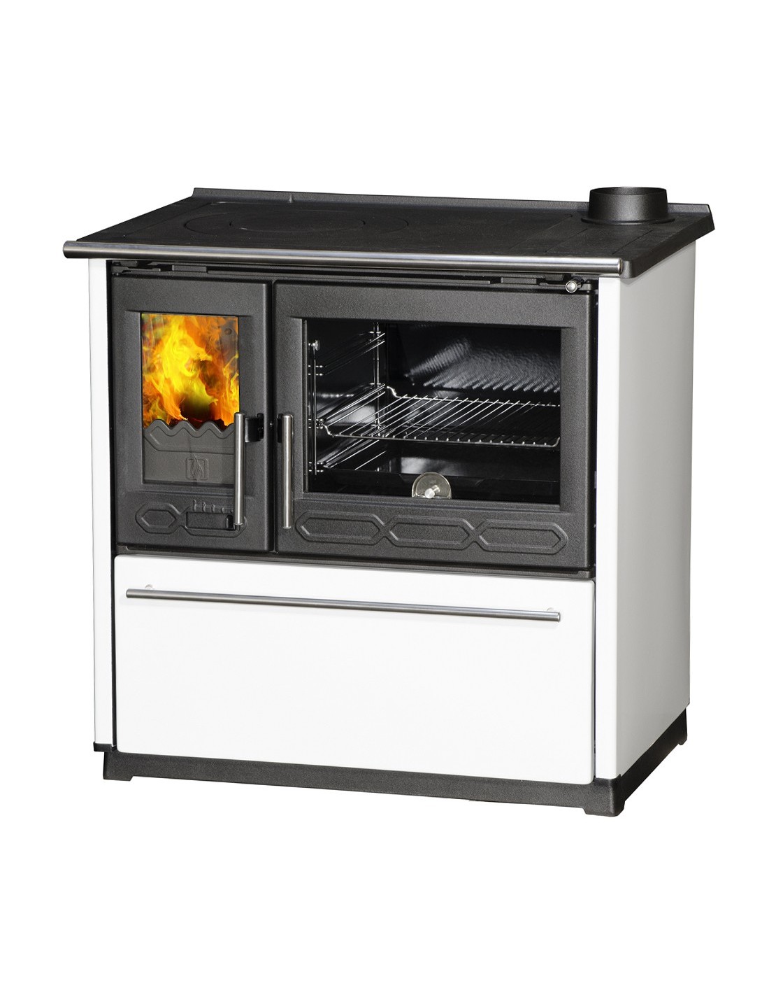 Cocina A Leña Amesti Altima Blanca