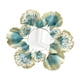 thumbnail image 4 of Decoración de Arte de Pared de Metal de Estilo Europeo, Esculturas de Pared de Hojas de Flores Ilustraciones de Espejo montadas en la Pared para Decor Aureato azul, 4 of 5