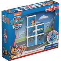 Geomag - Cubos Magnéticos Magicube Paw Patrol - Auto De Policía De Chase (5 Piezas)