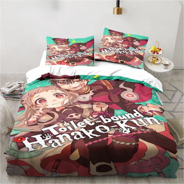 Anime Toilet-Bound Hanako-kun Bedding Set Duvet Covers Pillowcases Comforter Bedding Set Bedclothes Bed Linen Bed Sheets