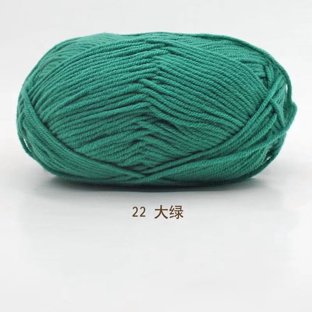 Xiao Hua Hilo para ganchillo, 2 rollos, hilo de algodón para tejer a ganchillo, ideal para bufandas, suéteres, guantes, perfecto para proyectos de manualidades y regalos, verde