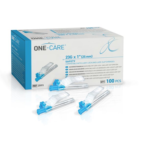 Jeringa ONE-CARE 23G x 25 mm (caja de 100)