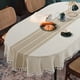thumbnail image 1 of Mantel HOMBYS con bordado liso ovalado, 152 x 213 cm, con borlas, 1 of 3