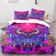 thumbnail image 1 of Cover Set Bedding Set Fuchsia Blue-headed Demon Head Special Gift3-Piece Bedding Set (1 Duvet Cover + 2 Pillow Shams), 1 of 3