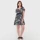 thumbnail image 4 of Vestido Mujer Cuello V Print Manchas Negro Corona, 4 of 5