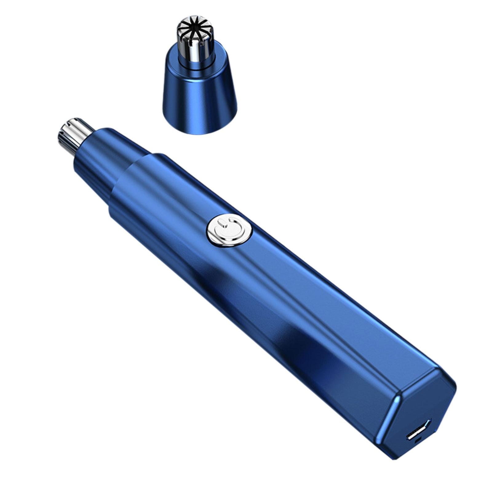 Magideal - Recortador Eléctrico De De Nariz, Depilación Facial De Cejas, Potente Motor, Recortador De Facial De Cejas De Tamaño De Viaje Para Hombres , Azul