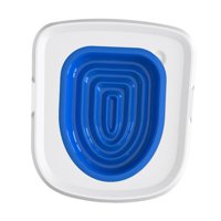 Magideal - Kit De Entrenamiento De Inodoro Profesional Para Gatos, Orinal De Plástico Para El Hogar, Asiento Para Orinal, Bandeja De Arena Para Gatos, Entrenador , Azul 38X34X3.2Cm